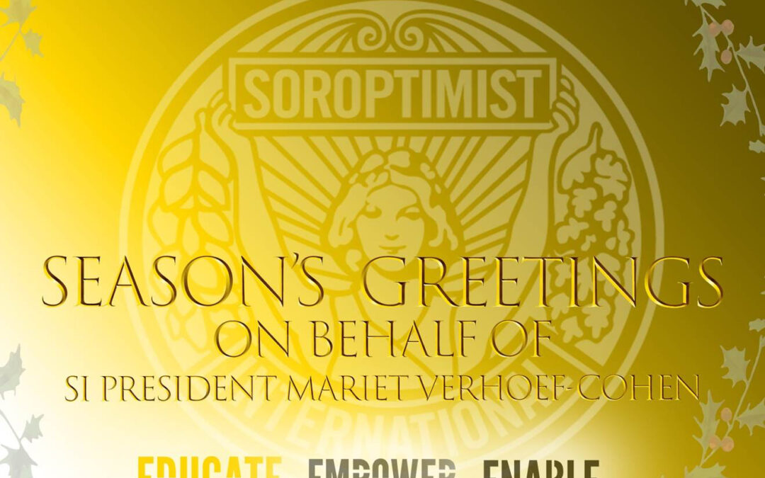 A Letter from SI President Mariet Verhoef-Cohen